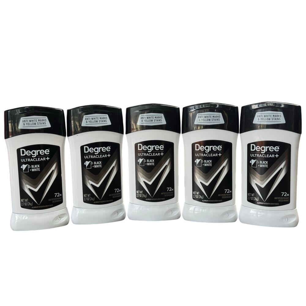 Degree Men Ultraclear+ Antiperspirant Deodorant, Black & White, 2.7 Oz, 5-Pack